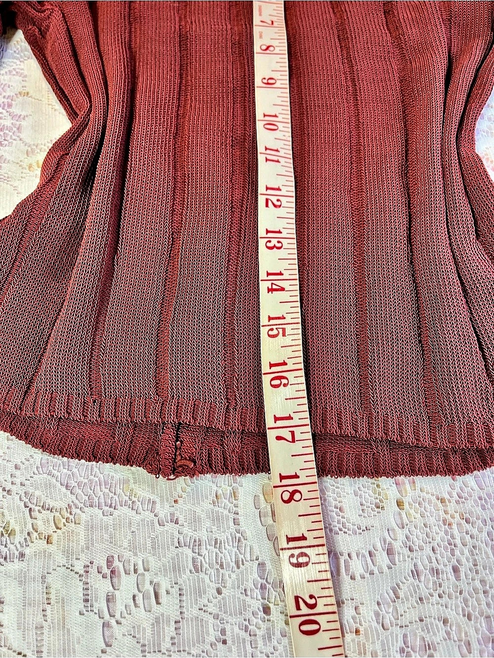 Kimchi Blue Button-Front Ribbed Cardigan Red Small NWT - Picture 7 of 7
